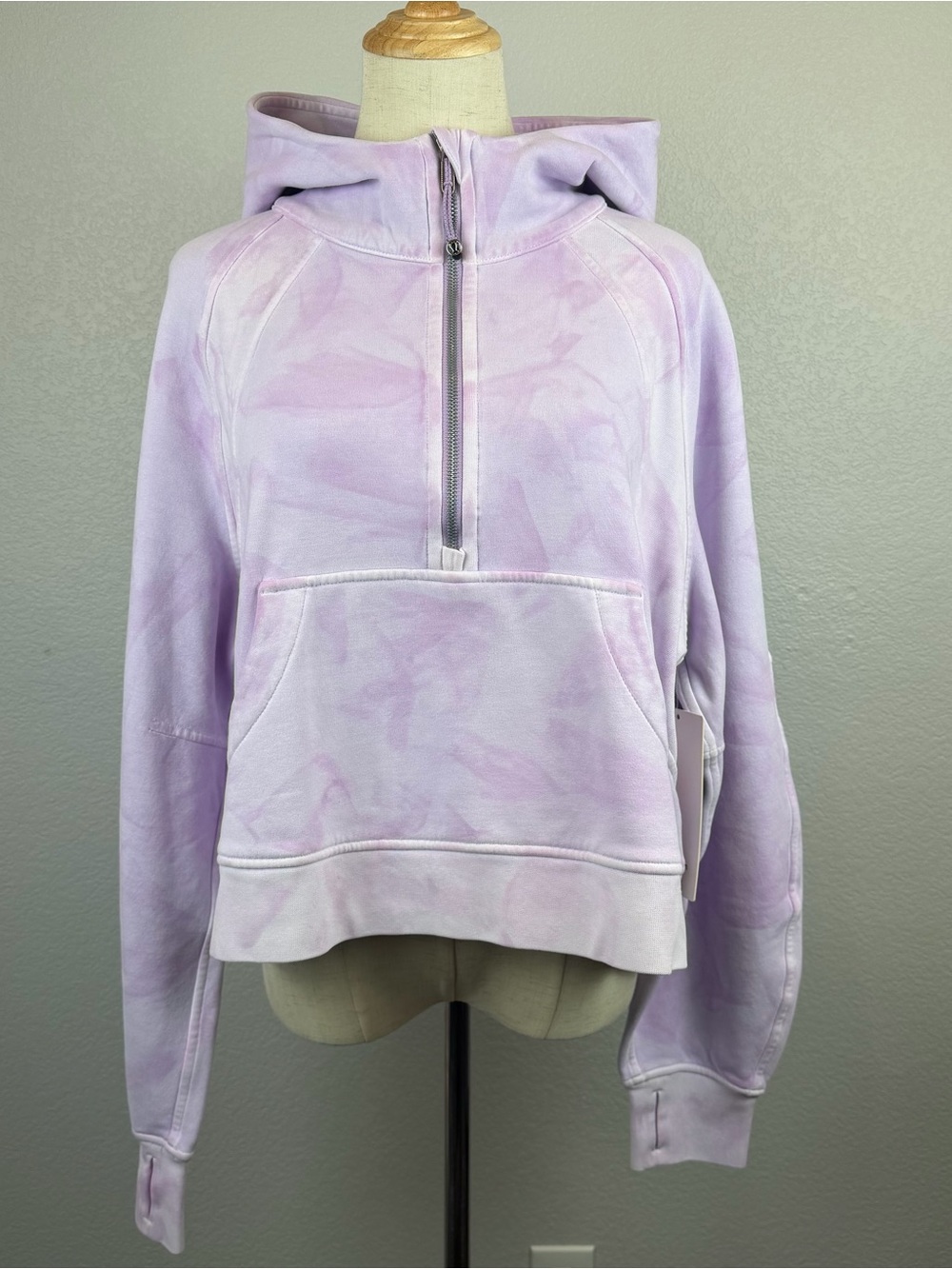 NWT Lululemon Scuba Oversized Half-Zip Hoodie Mineral Dye Purple Cosmos Size M/L
